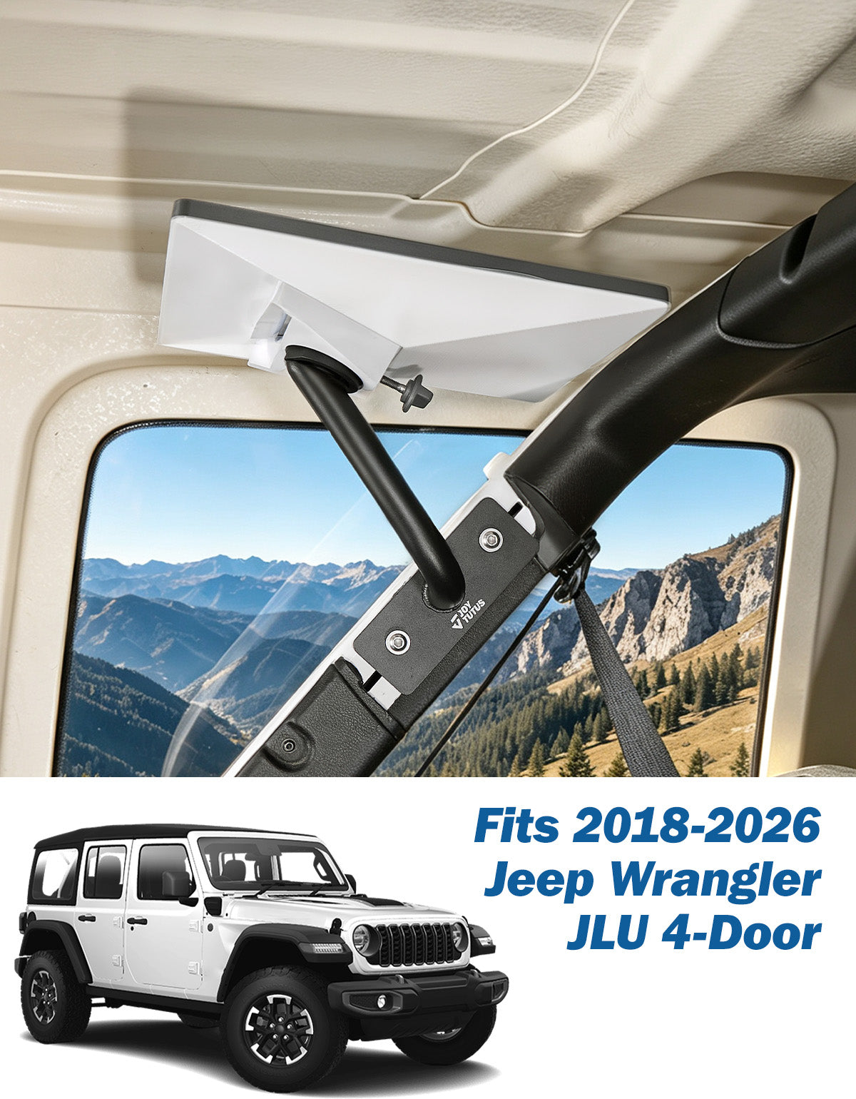 Starlink Mini Mount for Jeep Wrangler JLU 4-Door (2018–2026) Hard Top