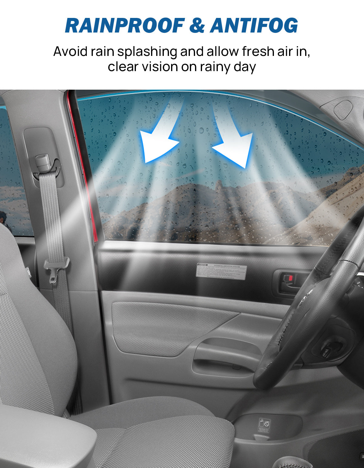 In-Channel Rain Guards for Toyota Tacoma Double Cab 2005–2015