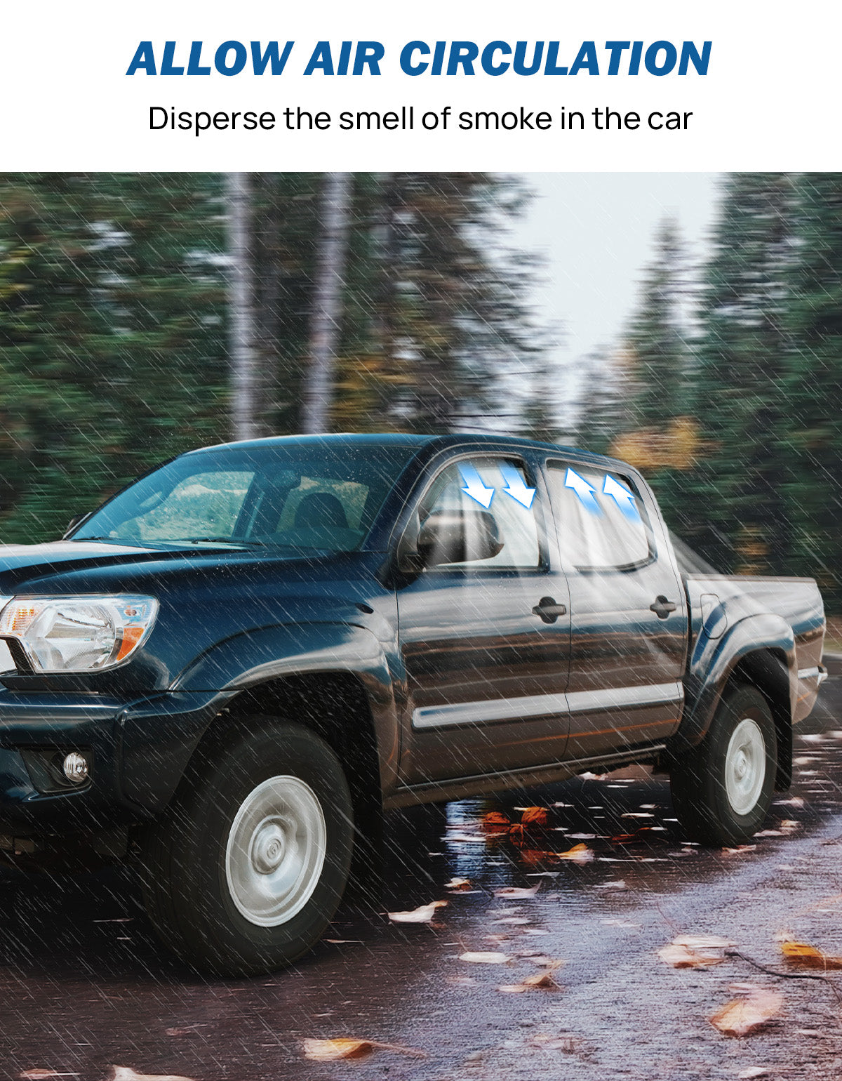 In-Channel Rain Guards for Toyota Tacoma Double Cab 2005–2015