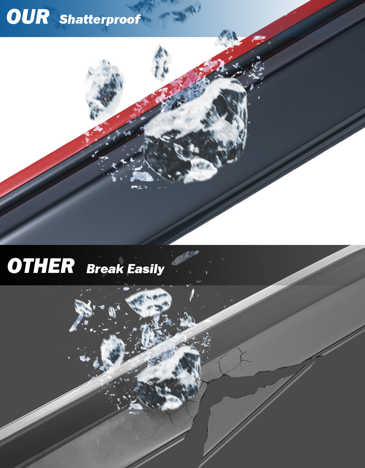 In-Channel Rain Guards for Toyota Tacoma Double Cab 2005–2015