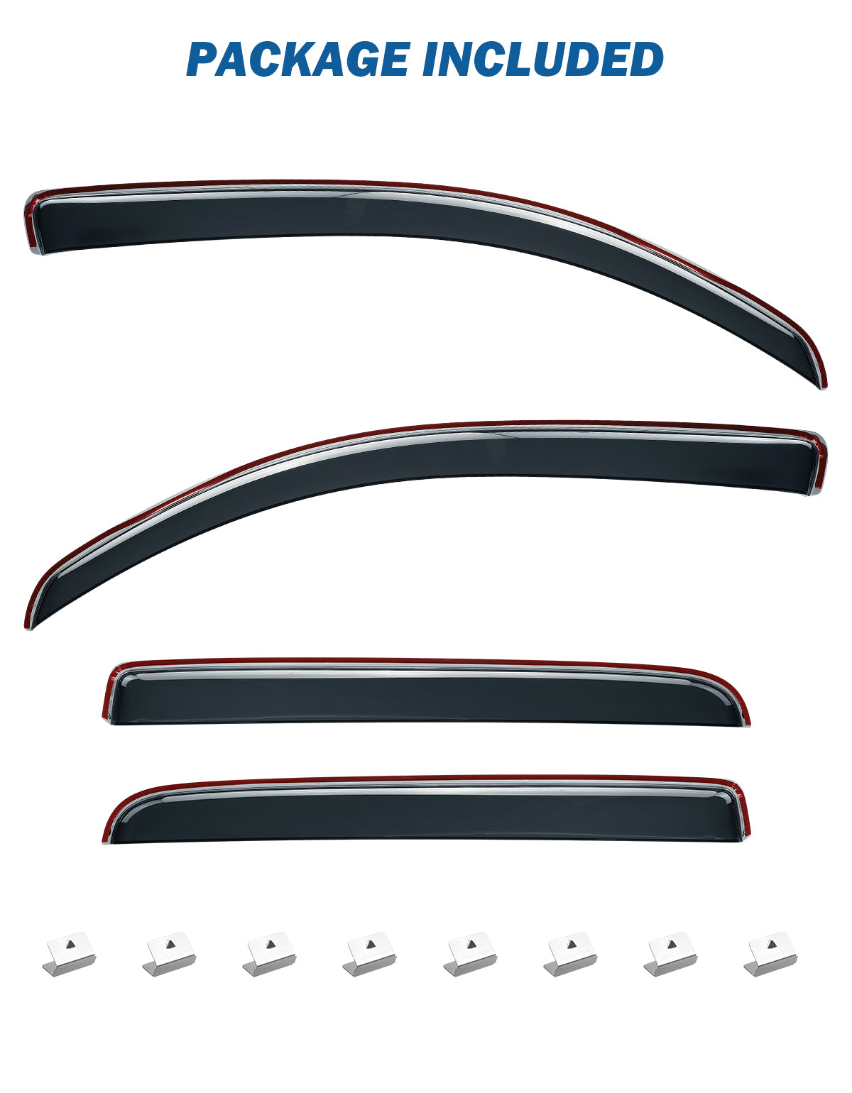 Tacoma Rain Guards 2016–2023 Double Cab – In-Channel Window Deflectors