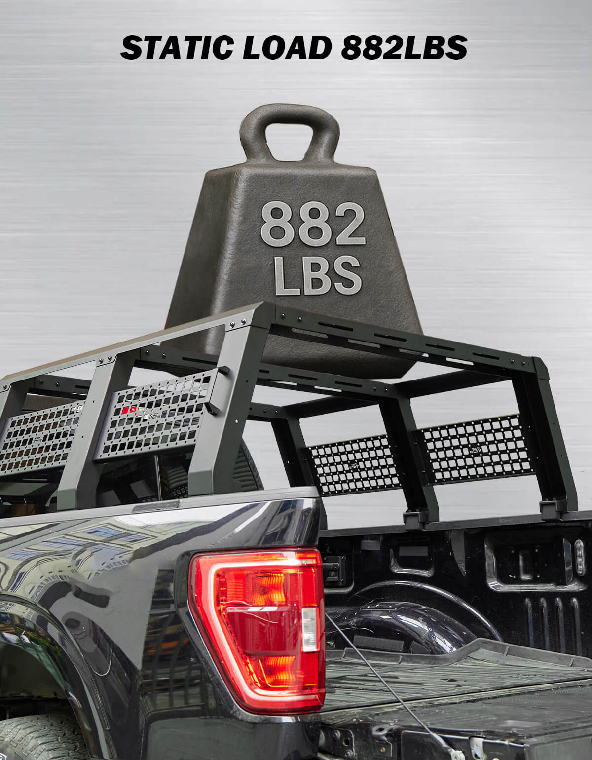 High Truck Bed Rack for Full Size & Mid Size Truck 16.5-21.2"