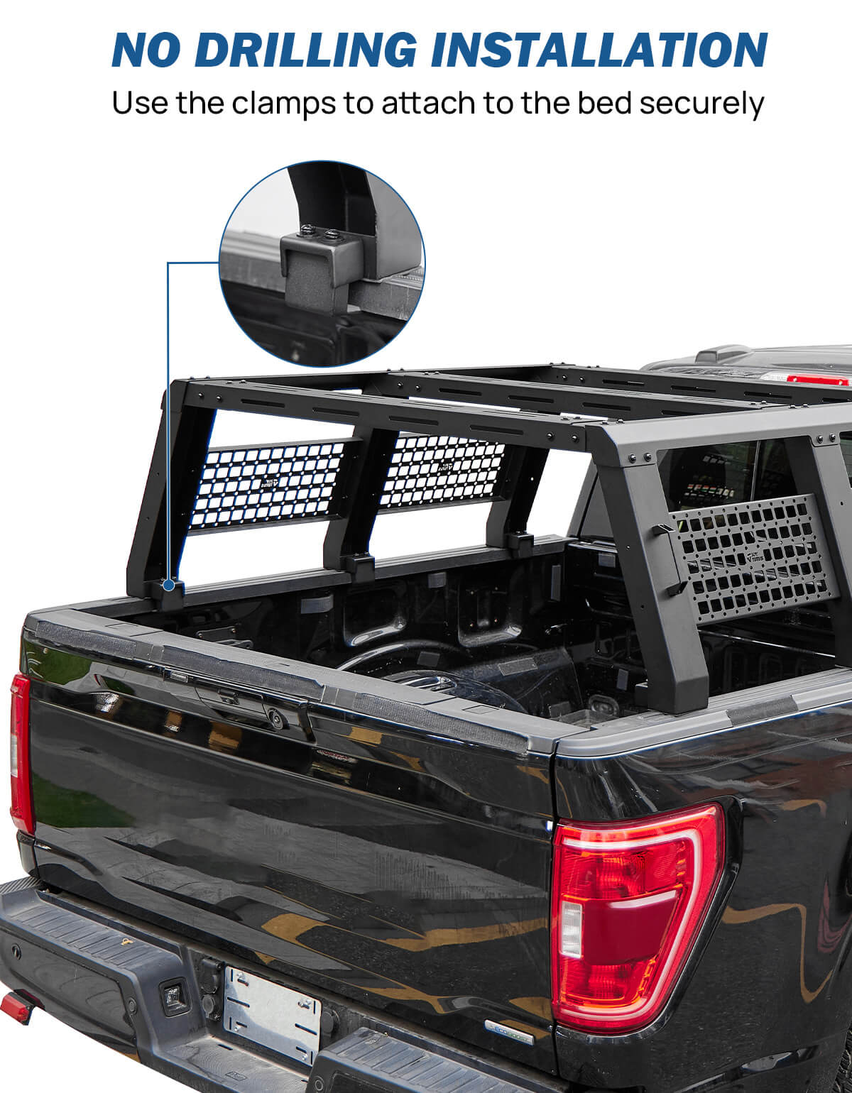 High Truck Bed Rack for Full Size & Mid Size Truck 16.5-21.2"