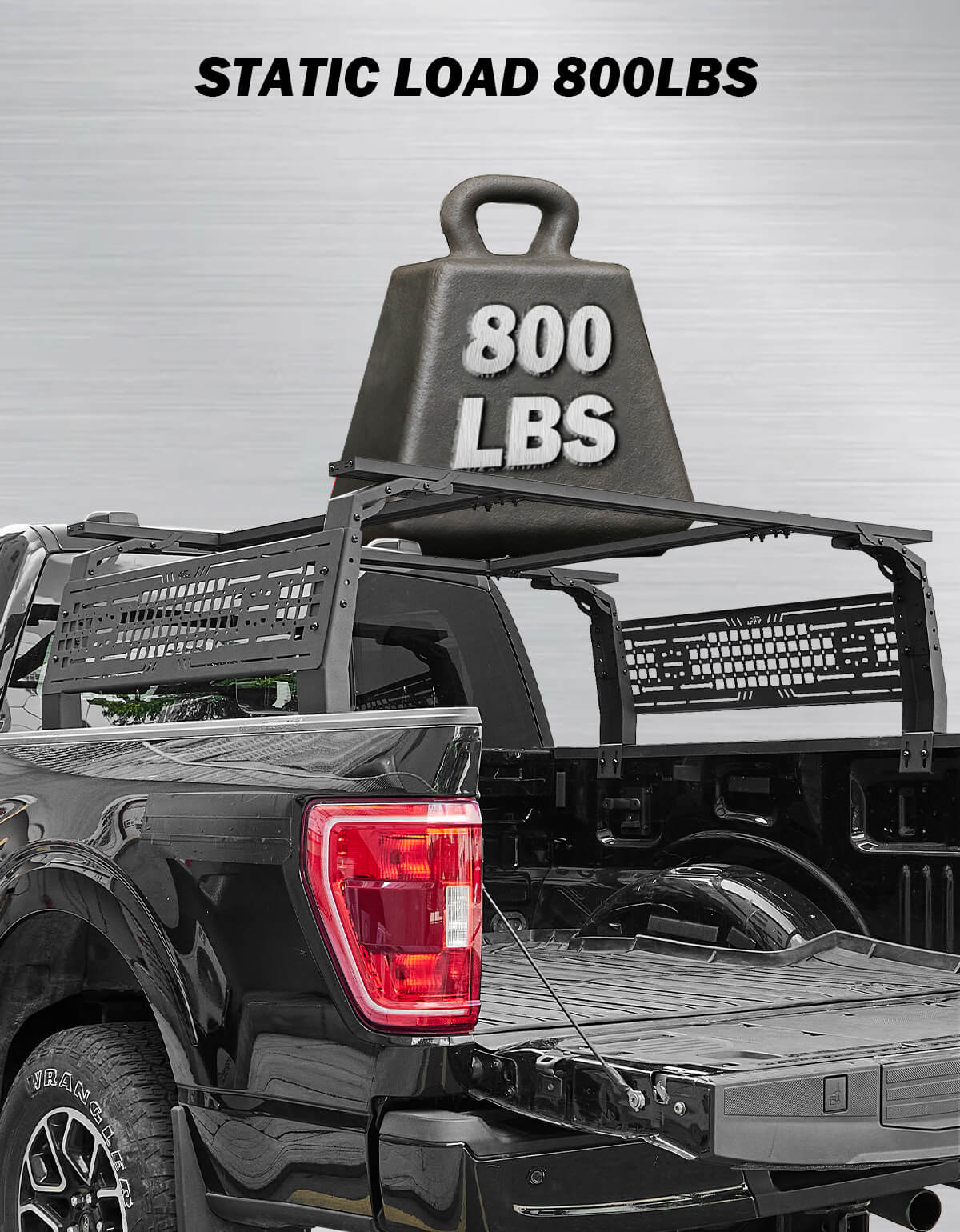 Adjustable 16.5–21.2" Truck Bed Rack for Full & Mid-Size Pickups