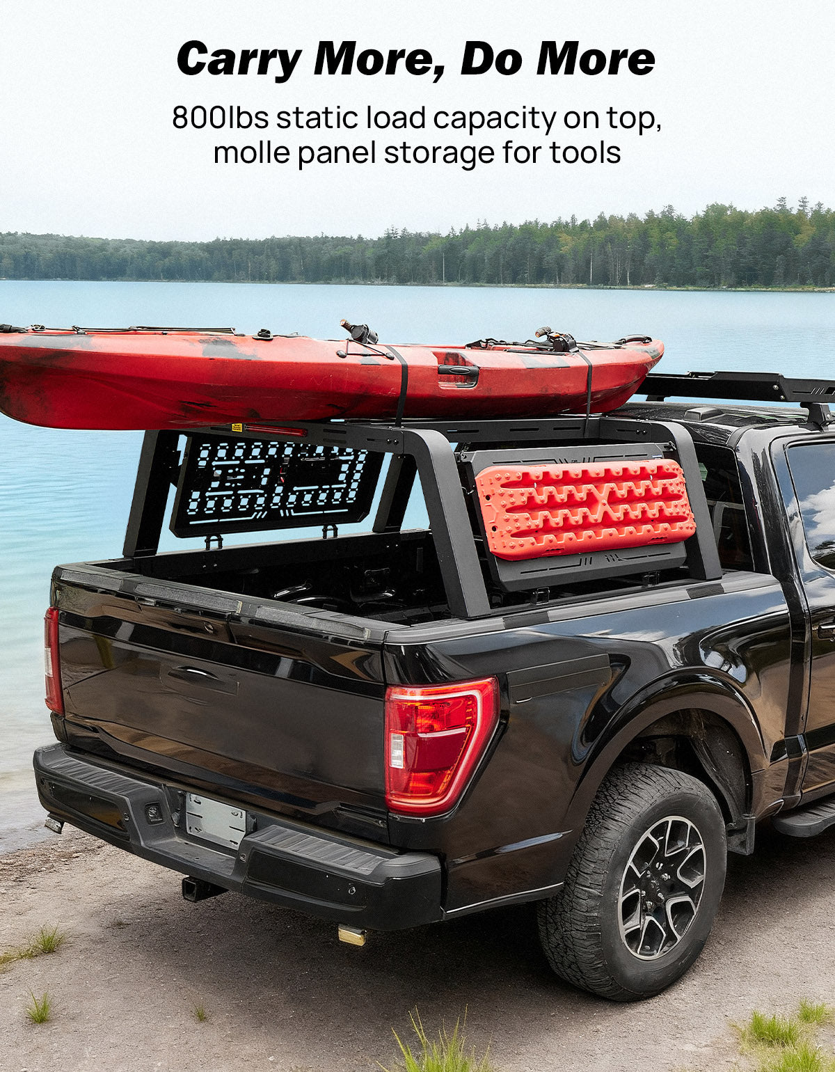 Tactical Fold-Down Rack | MOLLE Overland Rack for Full-Size Trucks