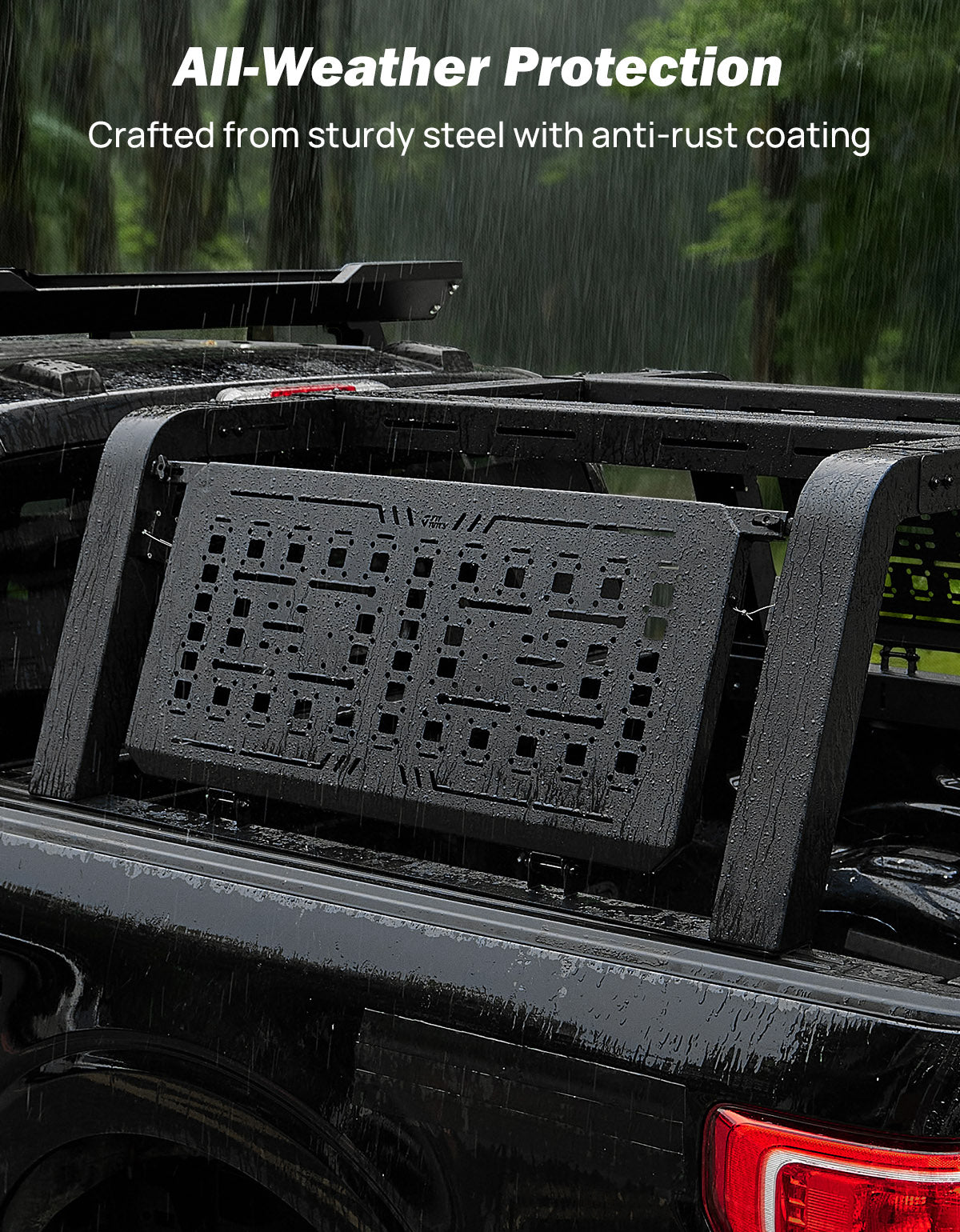 Tactical Fold-Down Rack | MOLLE Overland Rack for Full-Size Trucks