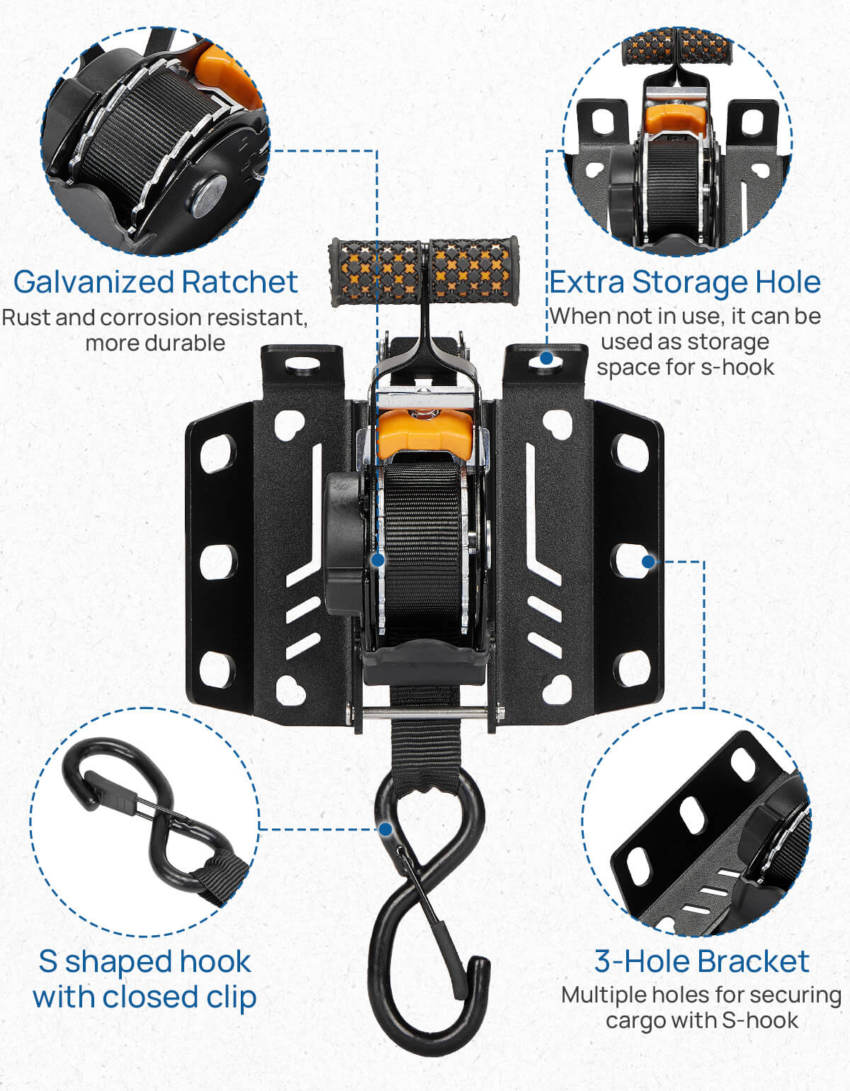 Retractable Ratchet Straps for Ford F-150 2015–2026, 2-Pack