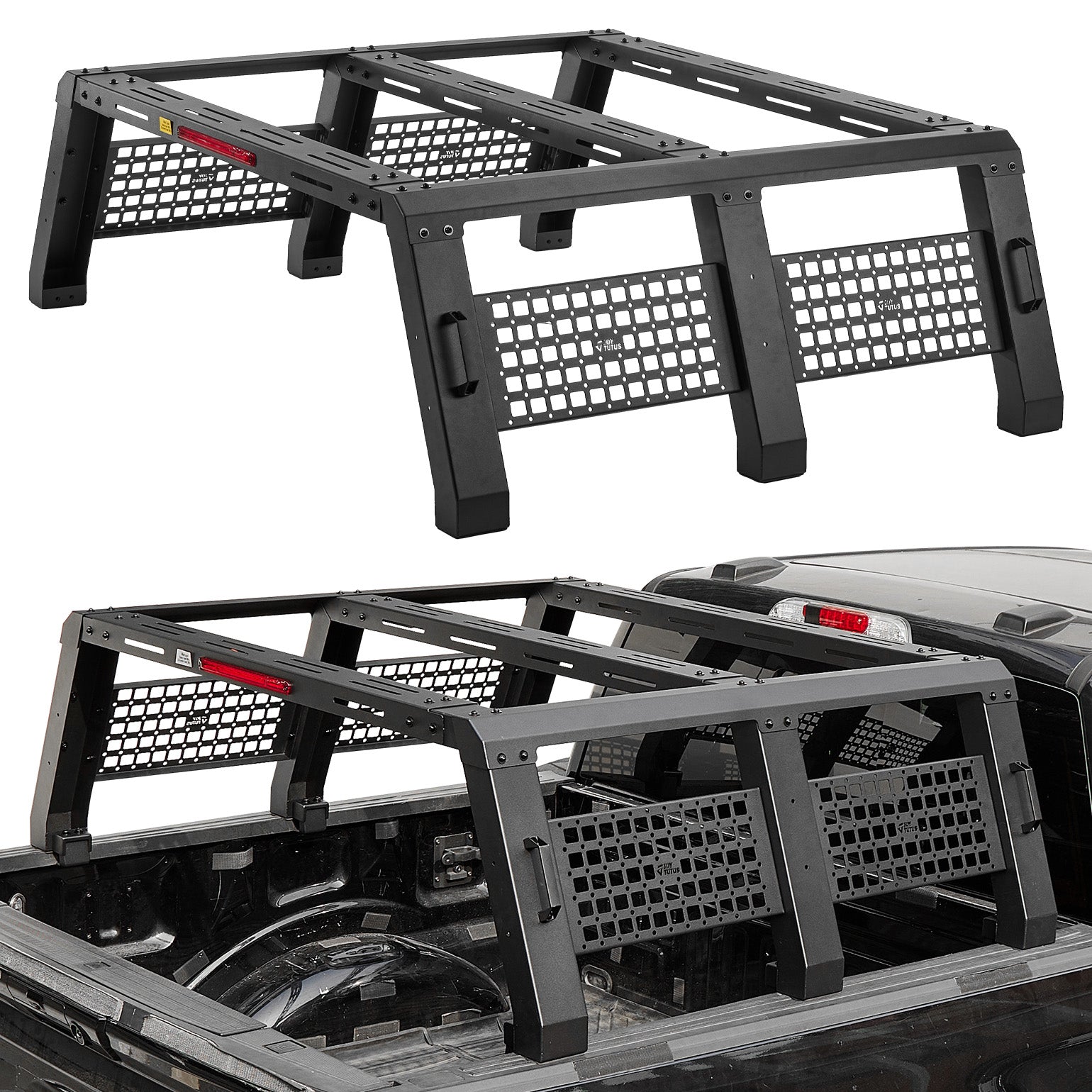 18.8" Full-Size Overland Truck Bed Rack with LED Brake Light