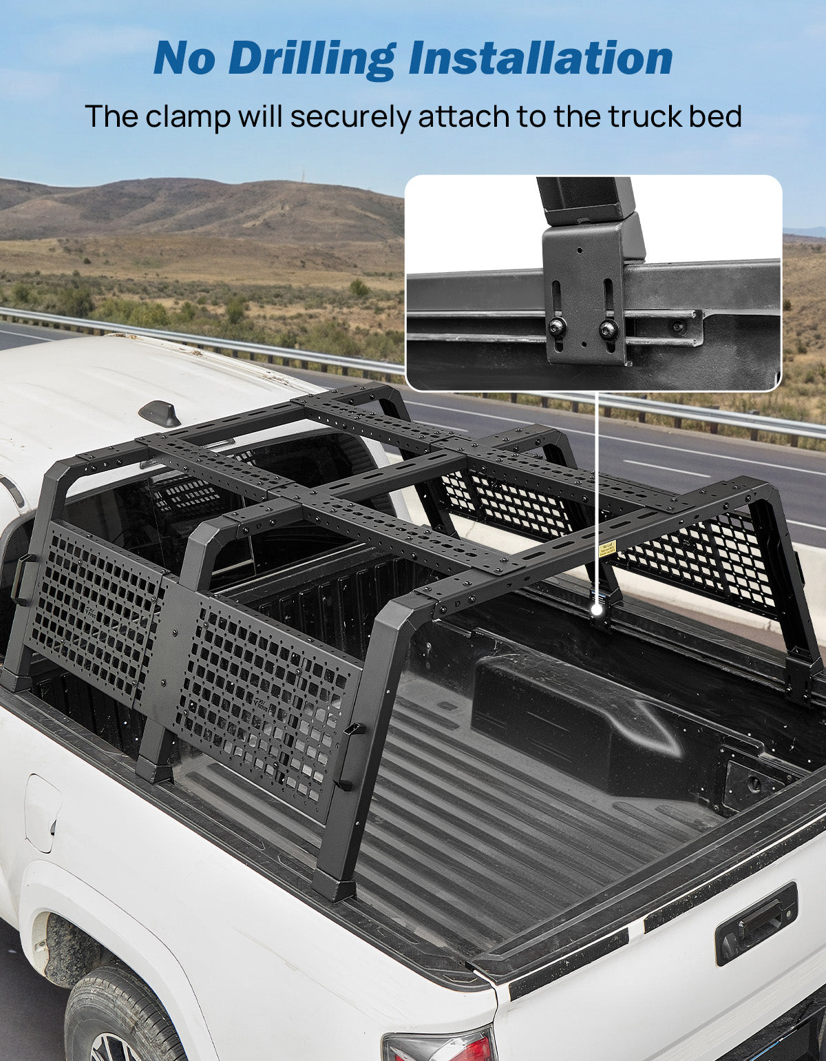 Mid-Size Overland Bed Rack for Tacoma, Gladiator & Ranger