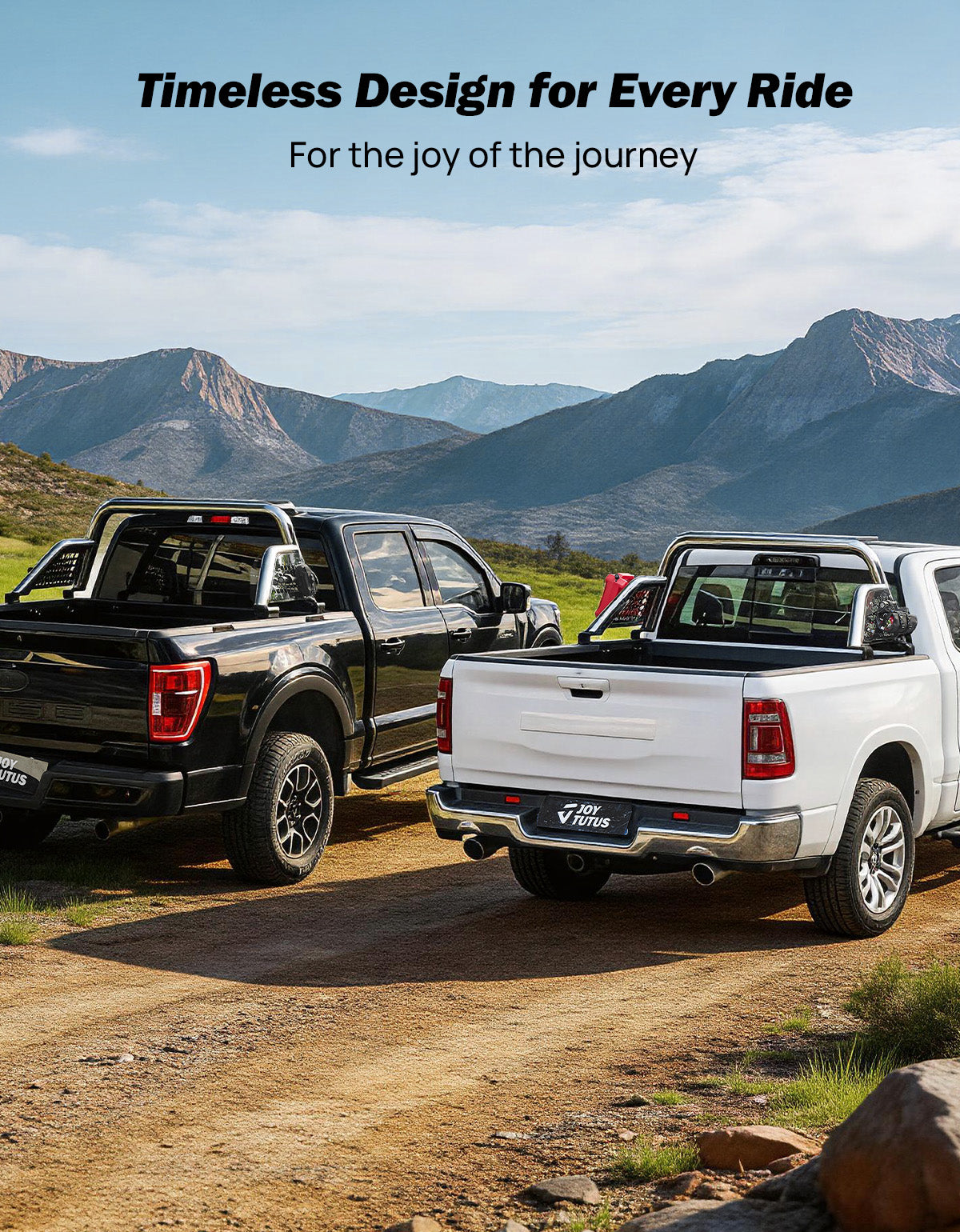 Stainless Steel Roll Bar for Full-Size Trucks – Compatible with F150, Silverado, Ram & Tundra