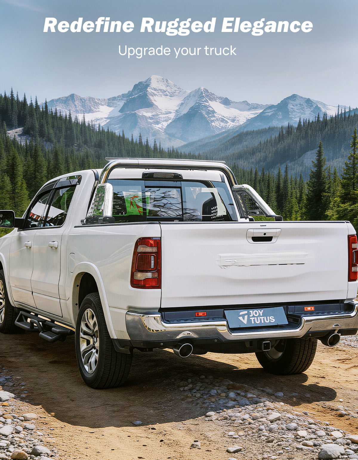 Stainless Steel Roll Bar for Full-Size Trucks – Compatible with F150, Silverado, Ram & Tundra