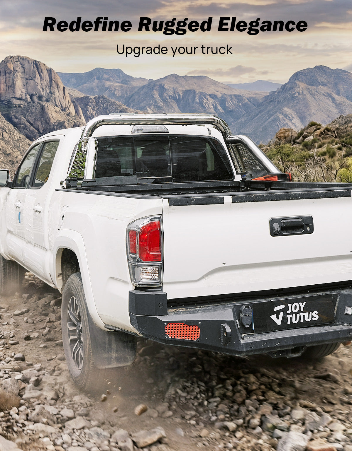 Stainless Steel Roll Bar for Mid-Size Trucks – Compatible with Tacoma, Gladiator, Ranger & Colorado