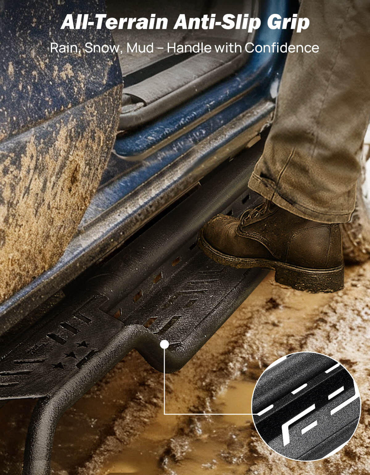 Running Boards for Silverado/Sierra 1500 2019–2026 Crew Cab