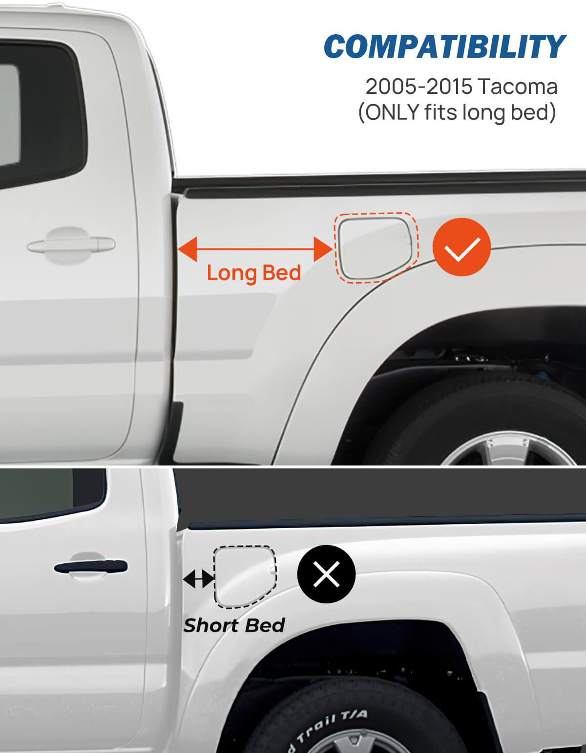Gas Cap Holder Compatible with 2005-2015 Tacoma 2nd Gen