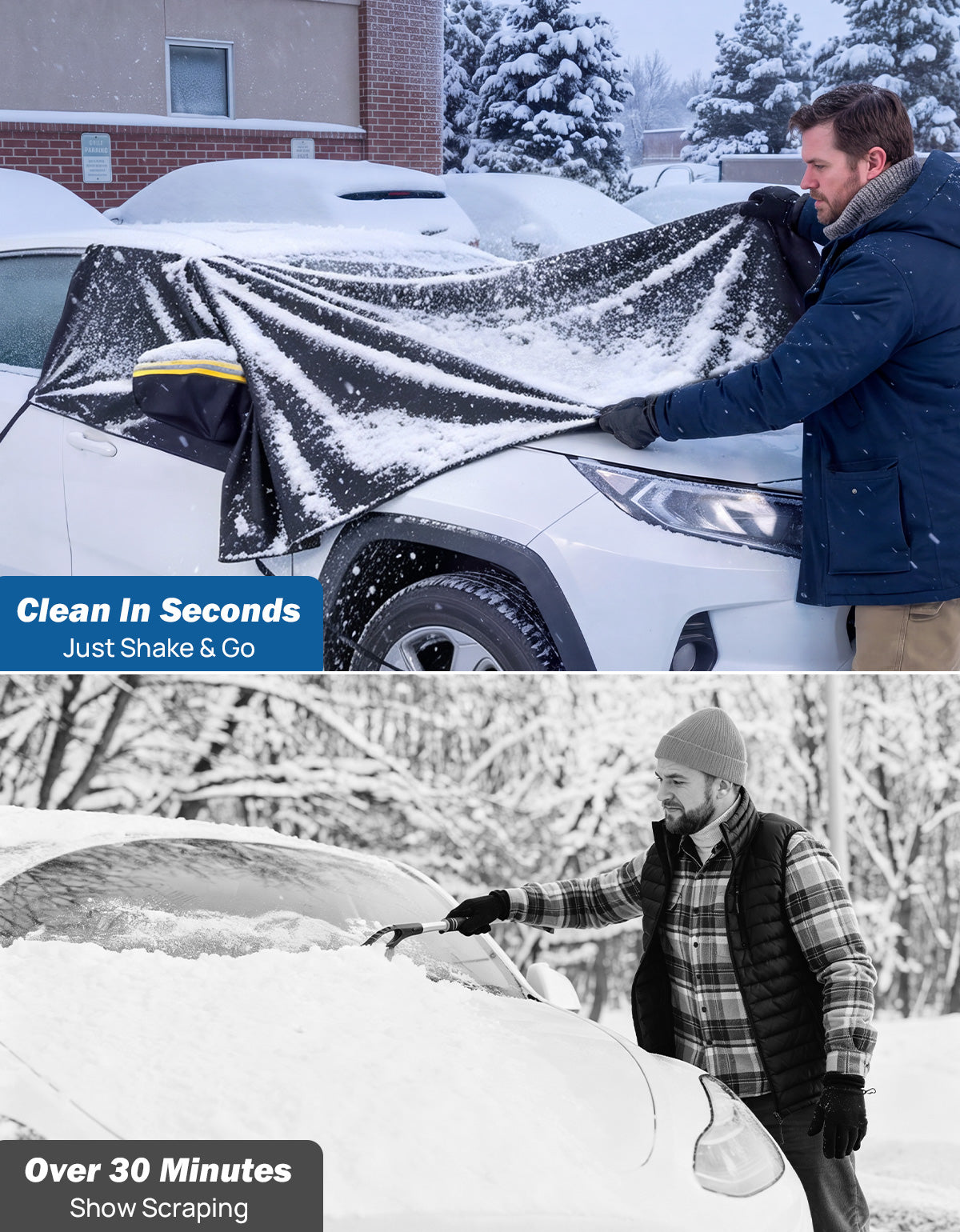 SUV Windshield Snow Cover with Side Window & Mirror Protection