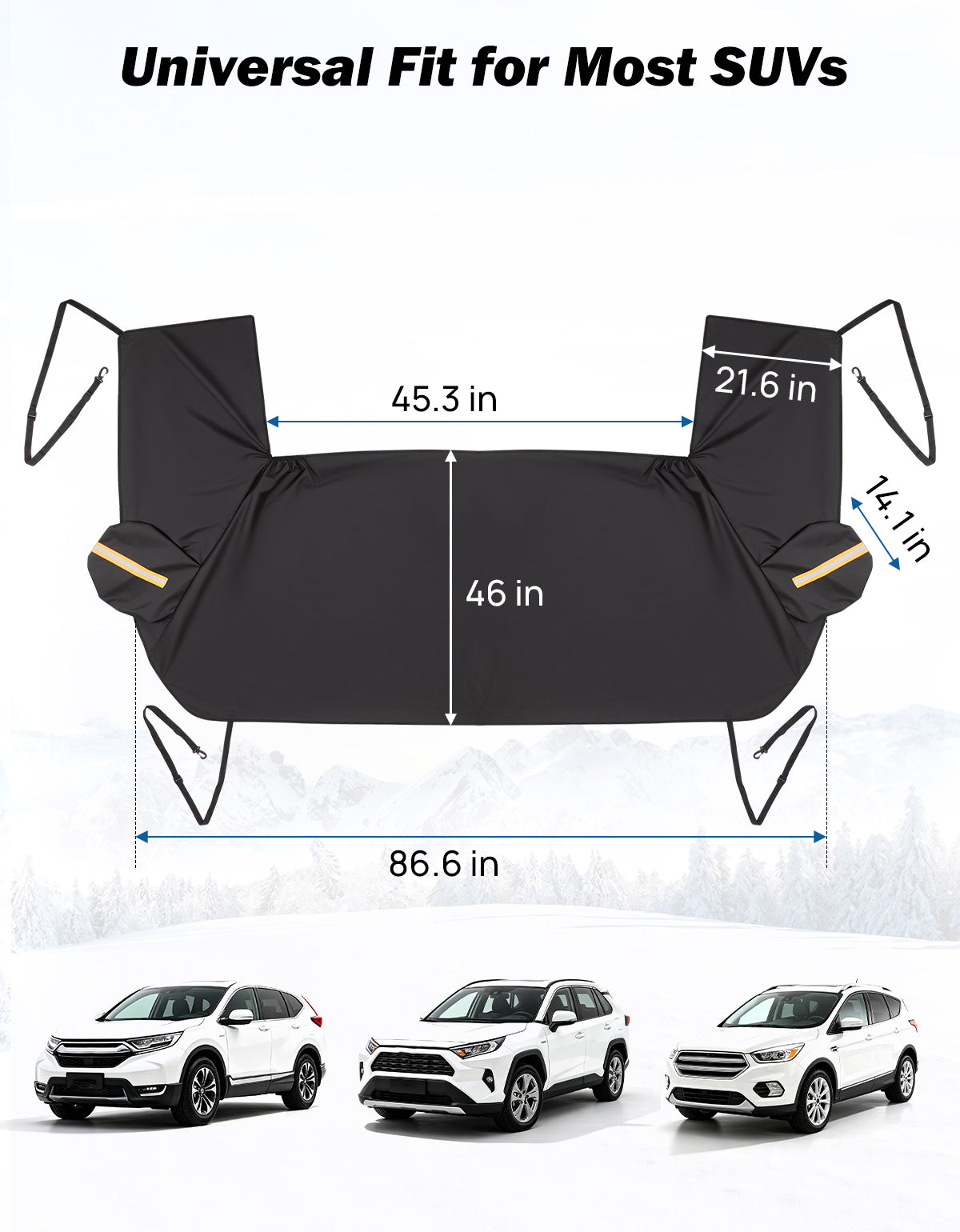 SUV Windshield Snow Cover with Side Window & Mirror Protection