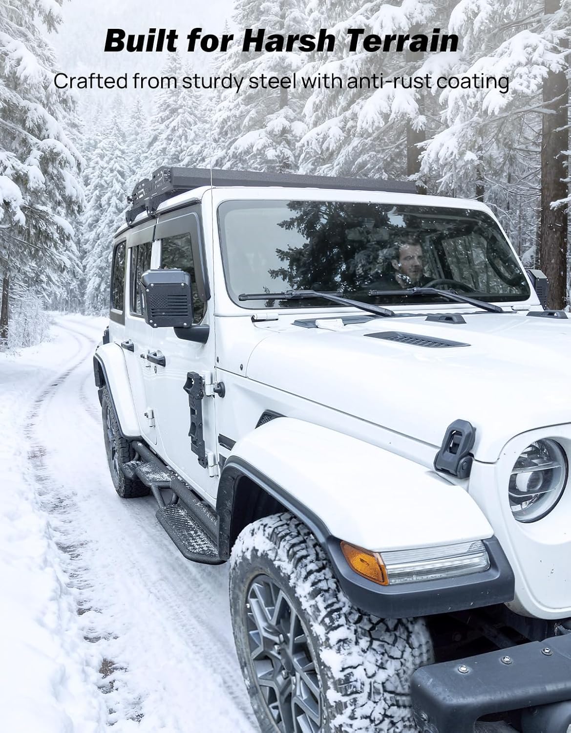 Running Boards Side Steps for Wrangler JL 4 Door 2018–2026, 550LB