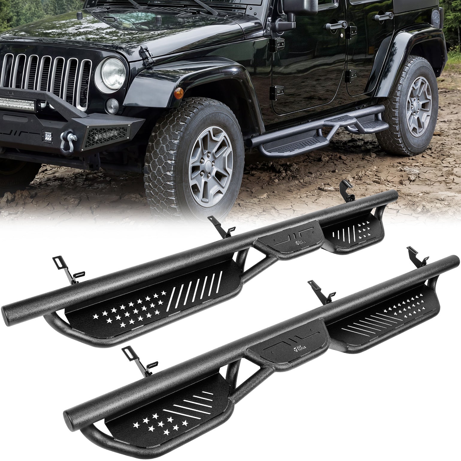 Running Boards for Wrangler JK 4 Door (2007–2018) – 550LB