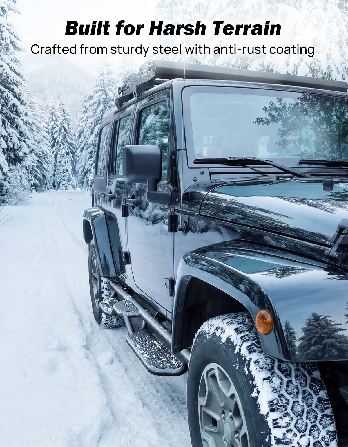 Running Boards for Wrangler JK 4 Door (2007–2018) – 550LB