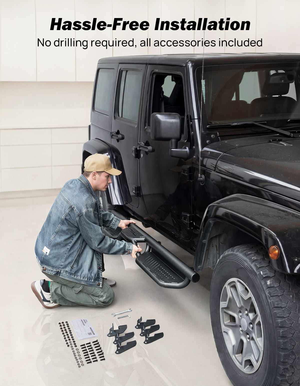 Running Boards for Wrangler JK 4 Door (2007–2018) – 550LB
