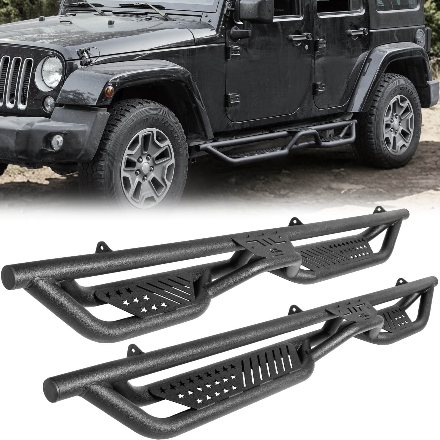 2-Step Running Boards for Wrangler JK 4-Door 2007–2018