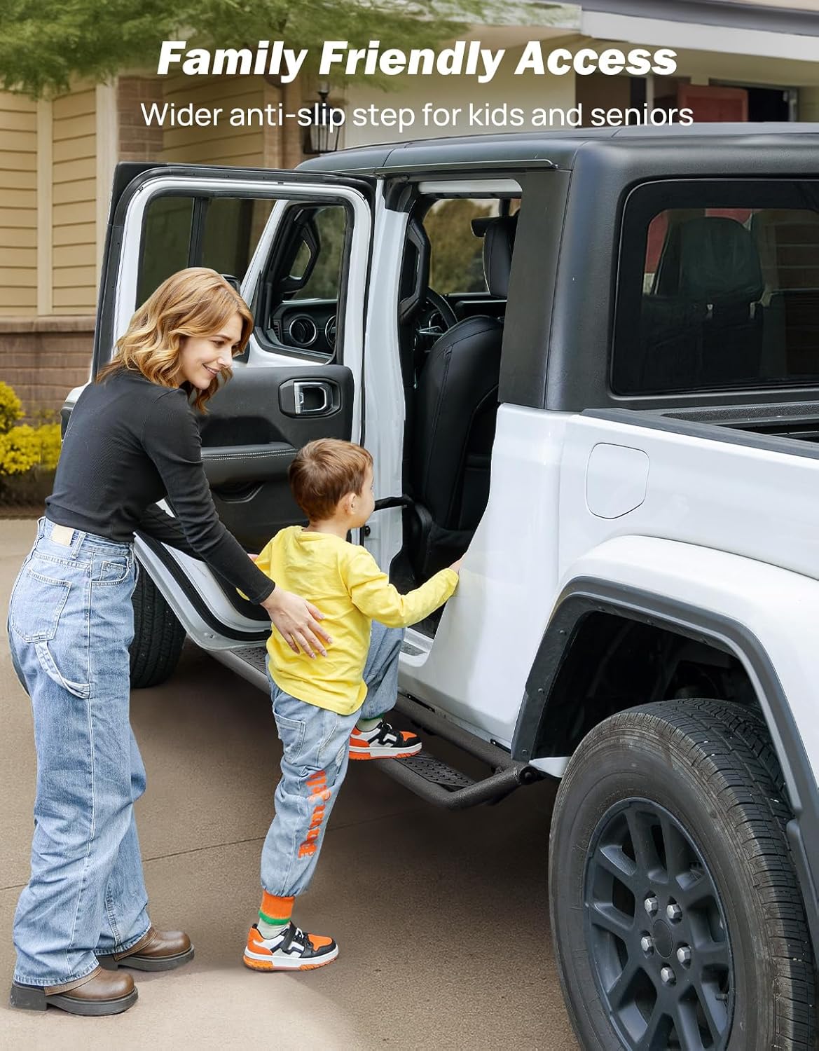 Running Boards Side Steps for Gladiator JT 2020–2026, 550LB Dual-Tier