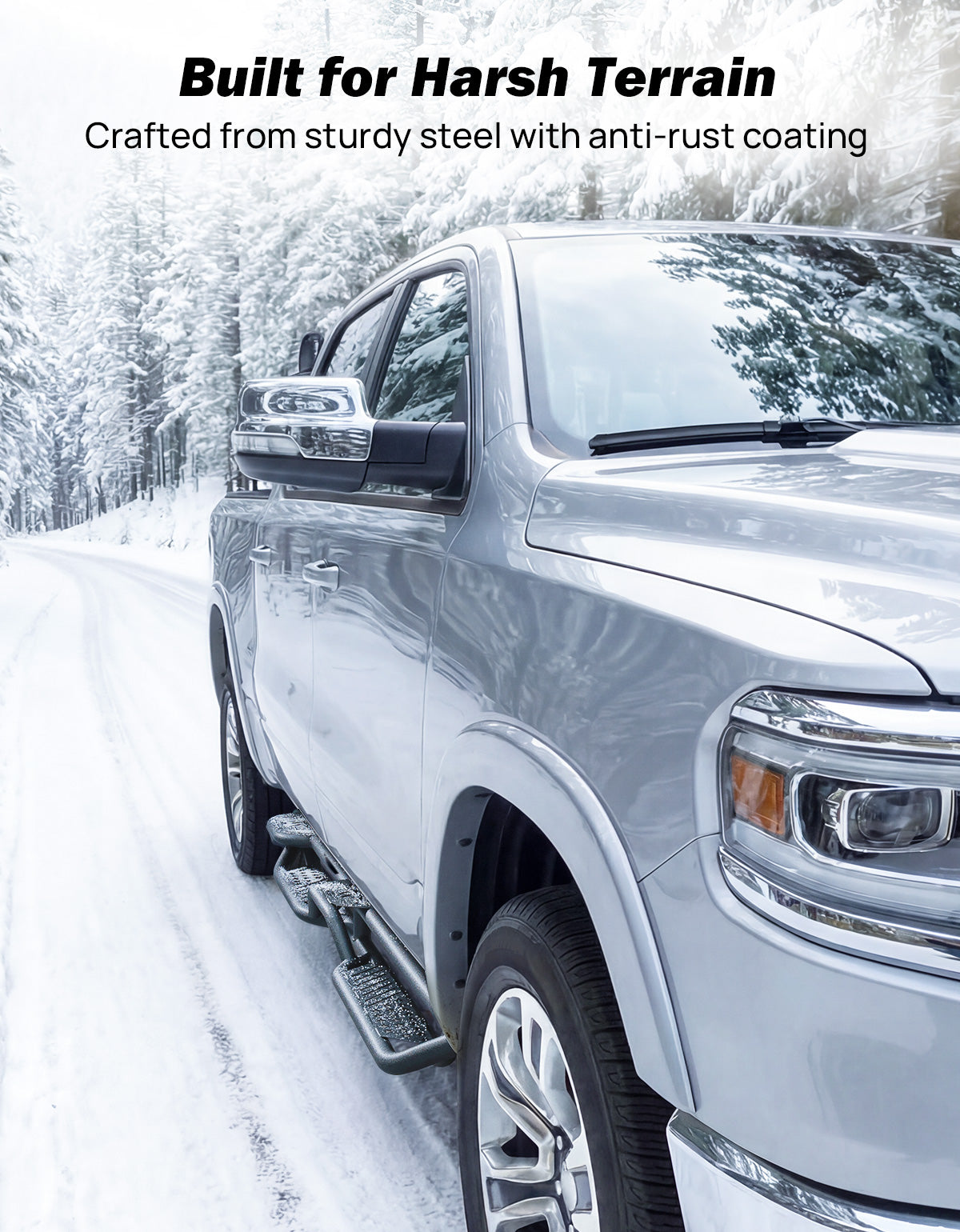 Running Boards for Ram 1500 Crew Cab (2019–2026) – 550LB