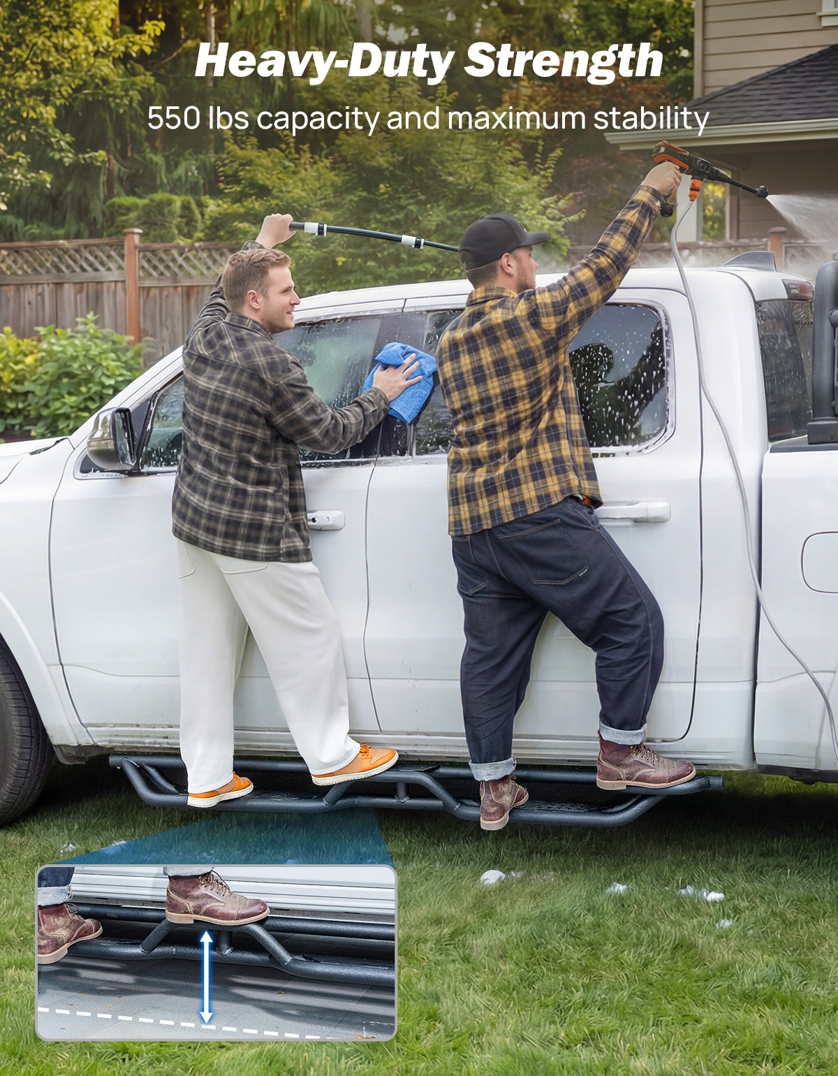 Running Boards for Ram 1500 Crew Cab (2019–2026) – 550LB