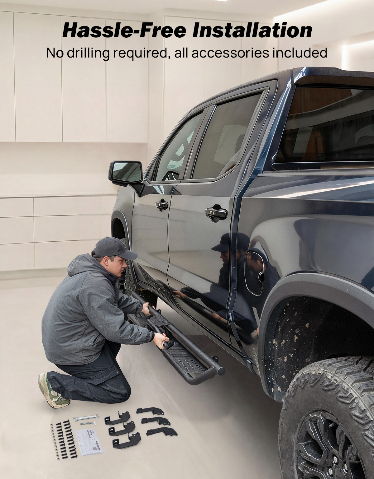 Running Boards for Silverado/Sierra 1500 (2019–2026) Crew Cab