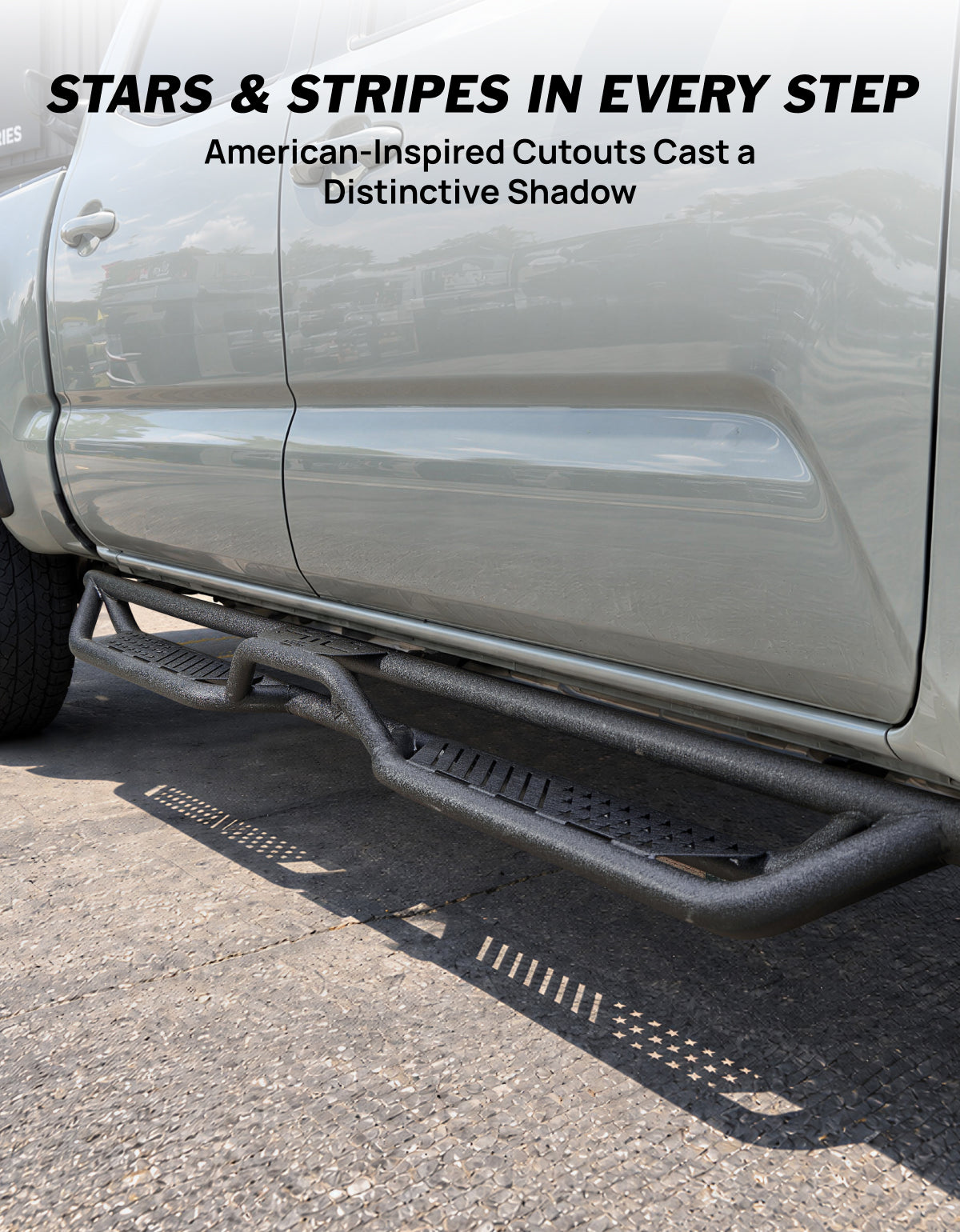 Running Boards Side Steps for 2005–2023 Toyota Tacoma Double Cab (4 Full-Size Doors)