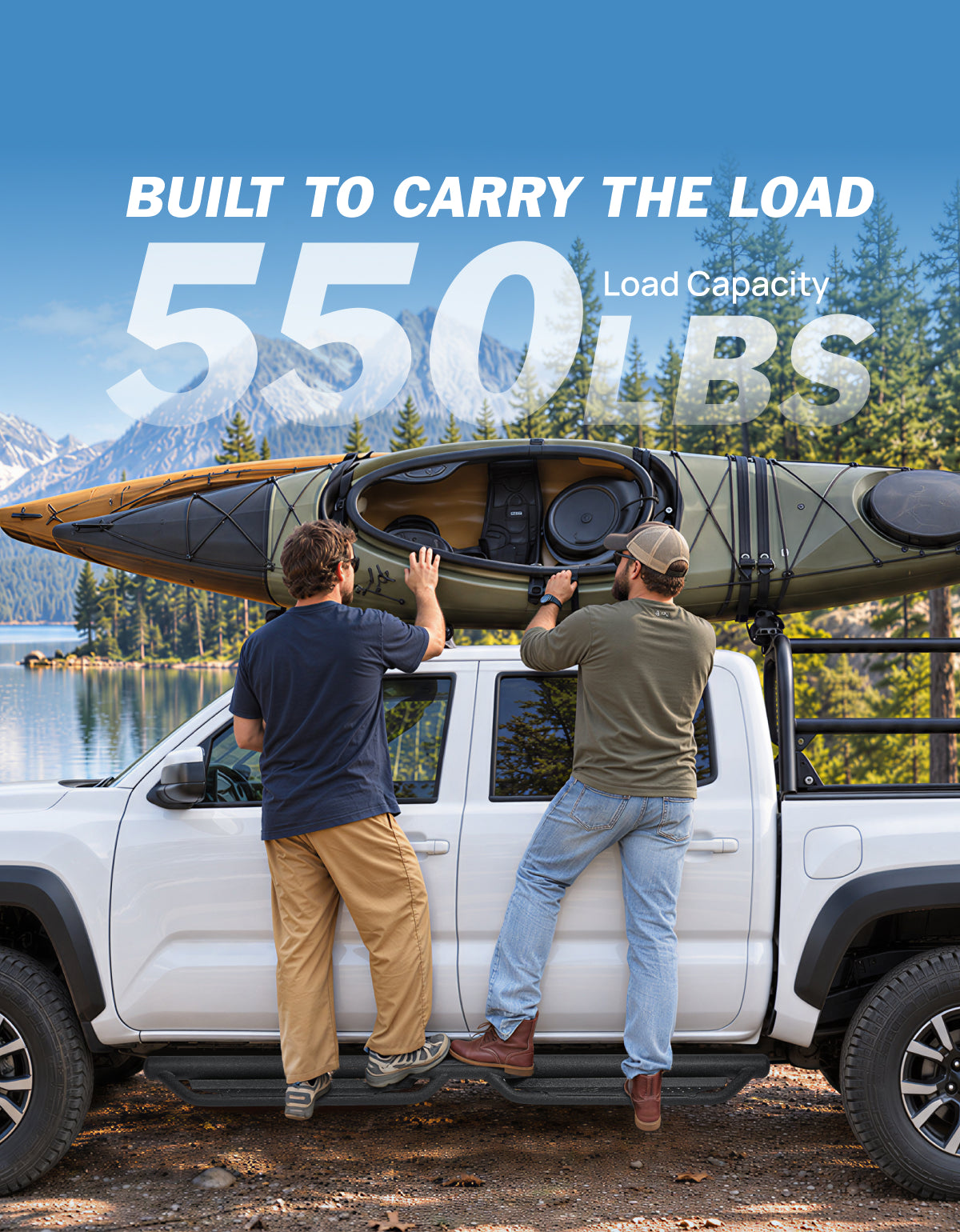 Dual-Tube Running Boards for 2024–2026 Toyota Tacoma Double Cab