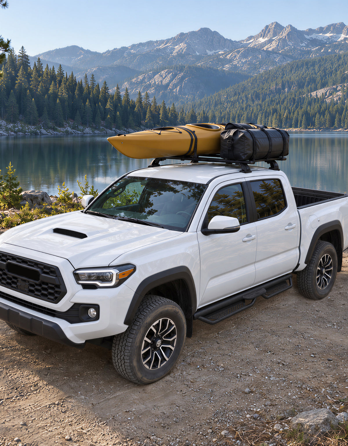 Dual-Tube Running Boards for 2024–2026 Toyota Tacoma Double Cab