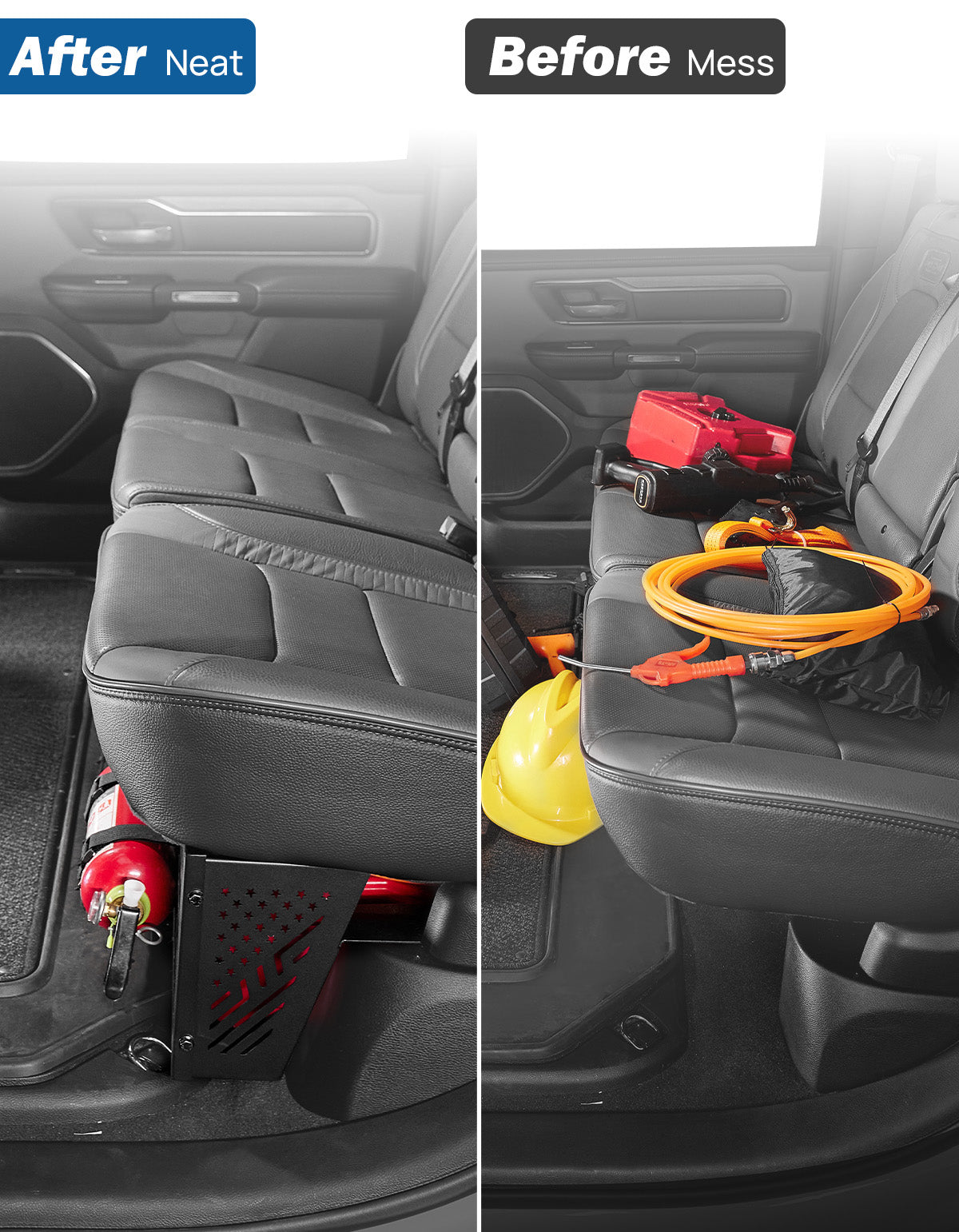 Under Seat MOLLE Storage Panel for 2019–2026 Ram 1500 Crew Cab (New Body Style)