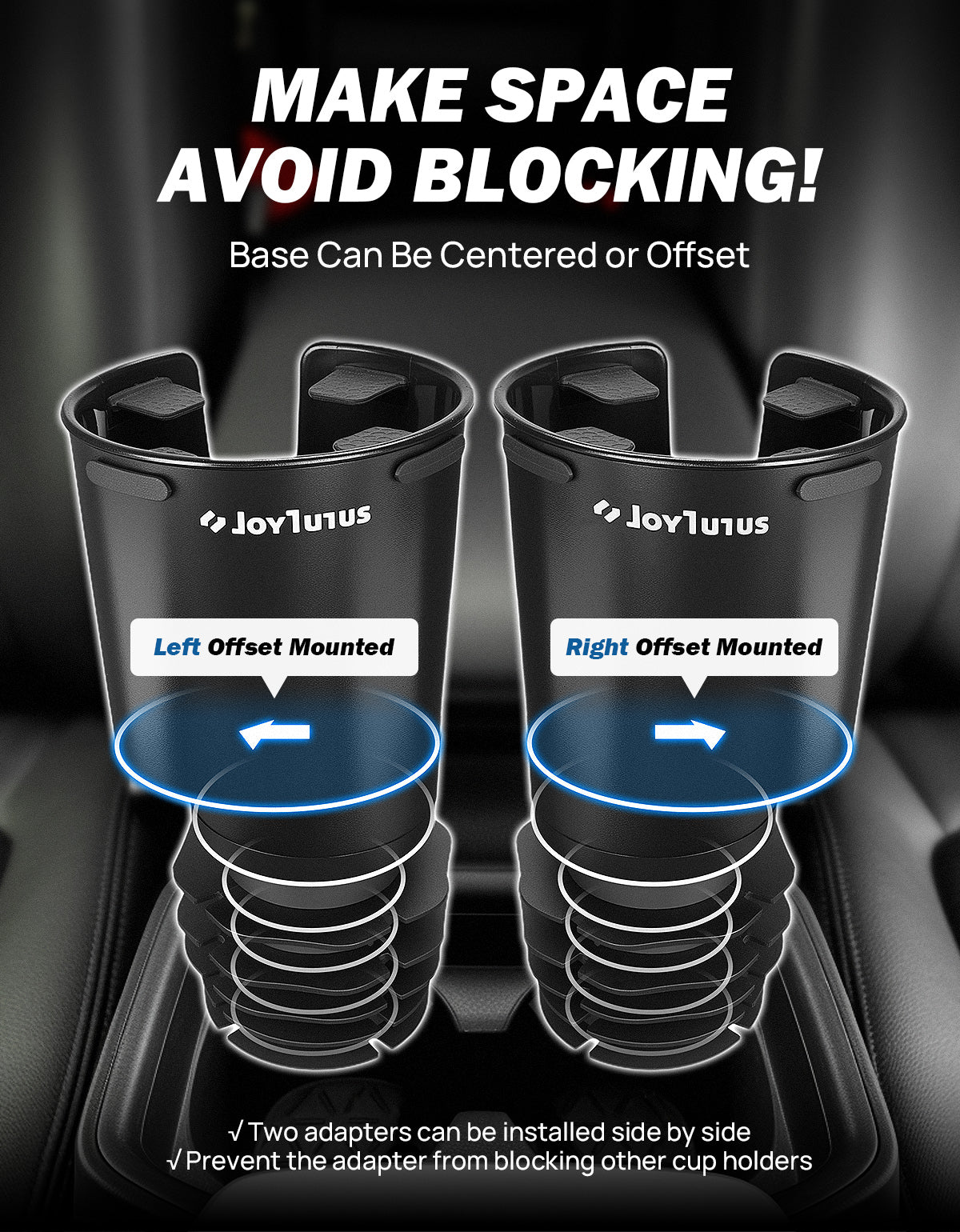 Toyota RAV4 2019–2025 Cup Holder Expander for Large Bottles