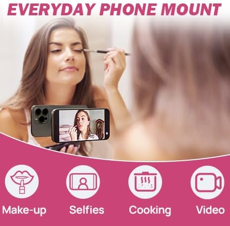 Suction Cup Shower Phone Holder for Mirror, Tile, Kitchen & Window