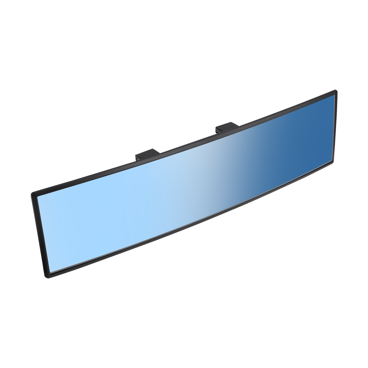 Rear View Mirror, Universal 11.81 Inch Panoramic Convex Interior Clip-on Wide Angle Mirror-Blue