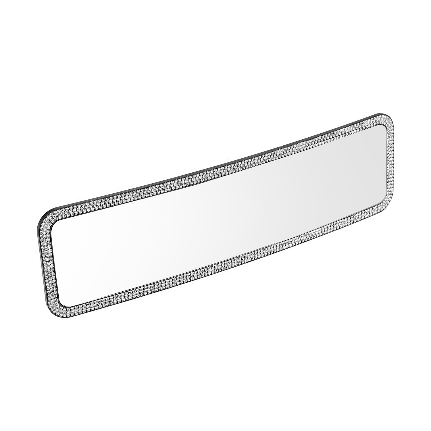 Bling Car Rear View Mirror, Universal 11.81 Inch Panoramic Rearview Mirror Accessories