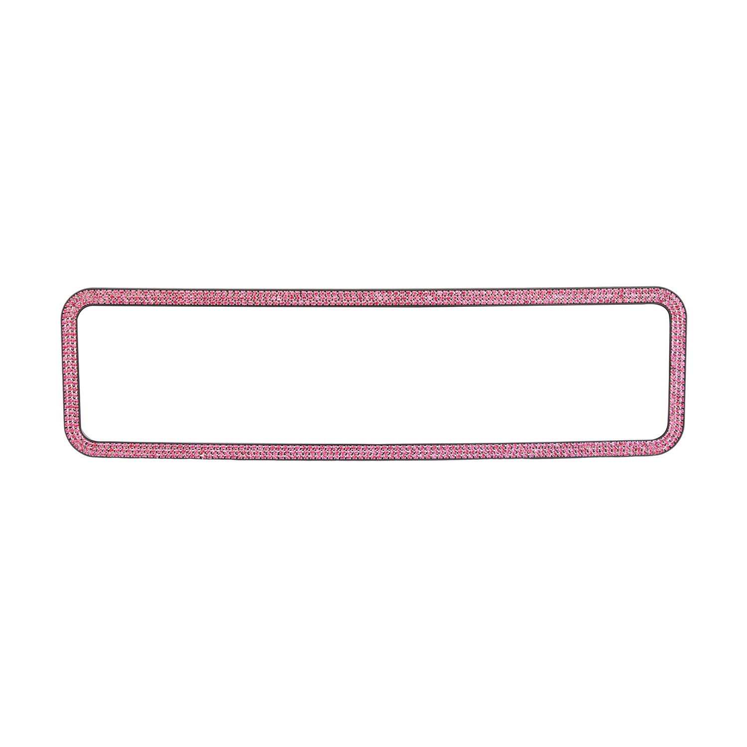 JOYTUTUS Bling Car Rear View Mirror, Universal 11.81 Inch Panoramic Rearview Mirror Accessories -Pink