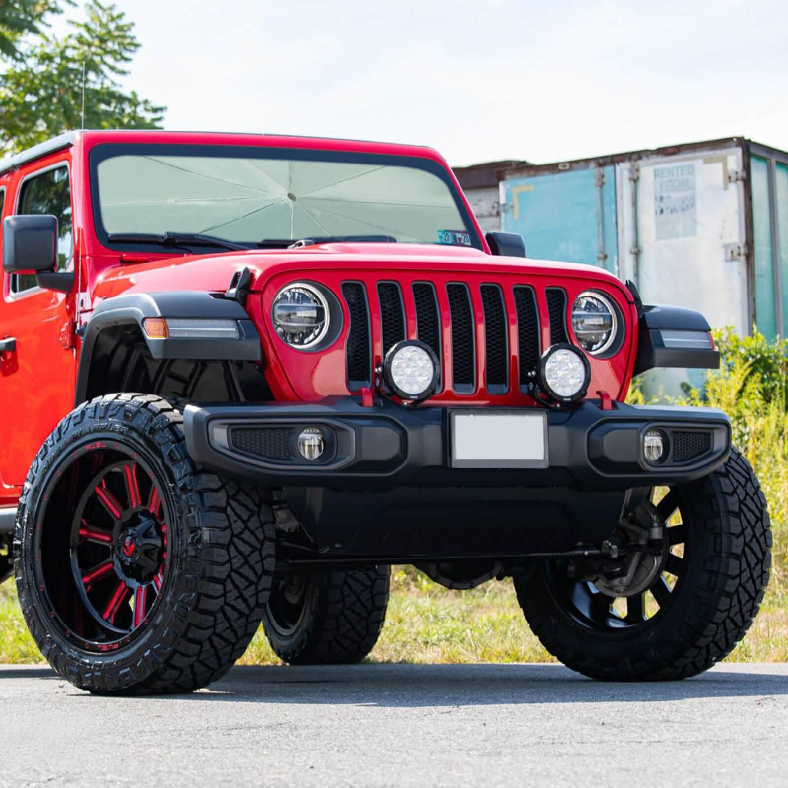 Custom-Fit Windshield Sun Shade for Wrangler JL/JLU 2018–2026 & Gladiator JT