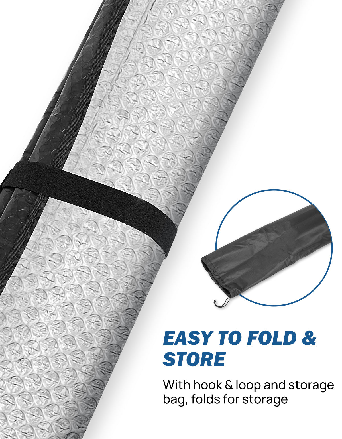 Windshield Sun Shade for Tacoma 2016–2023 Foldable UV Heat Blocker