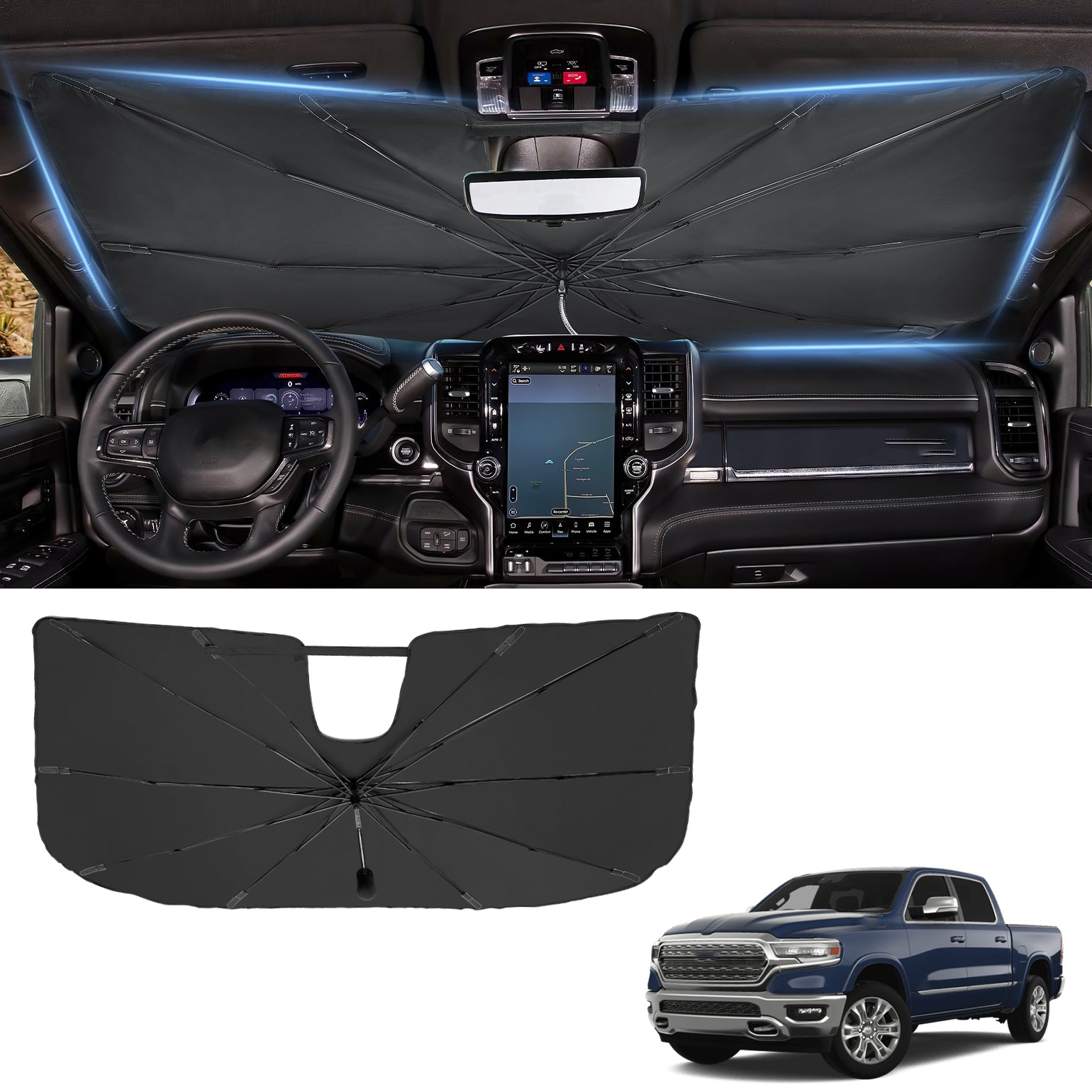 JOYTUTUS Windshield Sunshade Umbrella