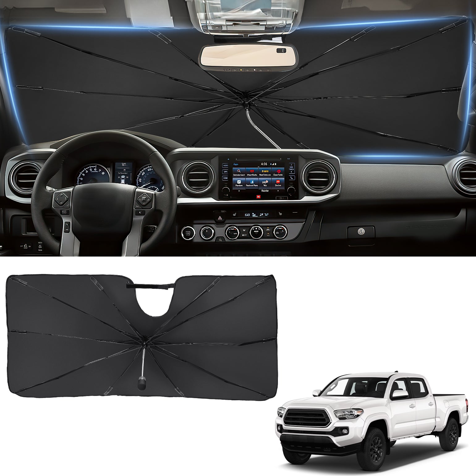 JOYTUTUS Windshield Sunshade Umbrella