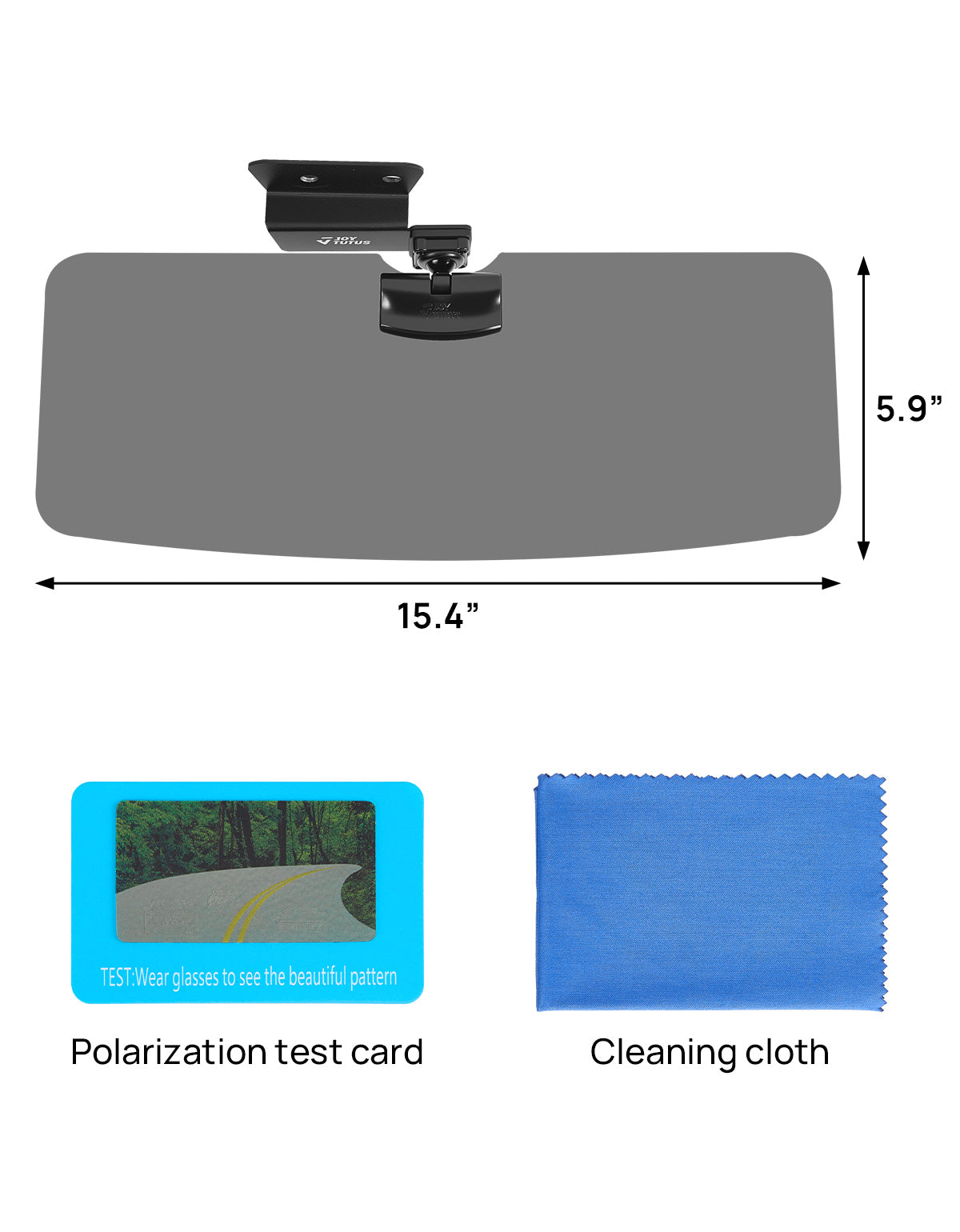 Polarized Sun Visor Extender for Wrangler JL/JT 2018–2026, UV400