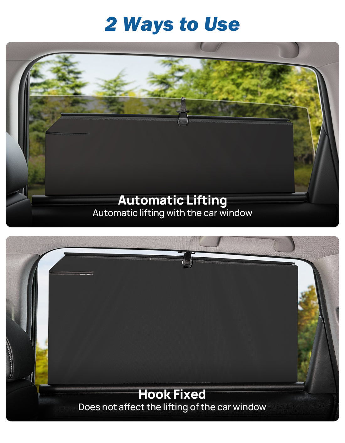 JOYTUTUS Car Rear Window Sunshade, for Toyota RAV4 2017-2024, Honda CR-V 2019-2024 and Nissan Rogue 2021-2024, Retractable UV Protection Side Window Shade, Privacy Screen & Blackout for Baby and Kids