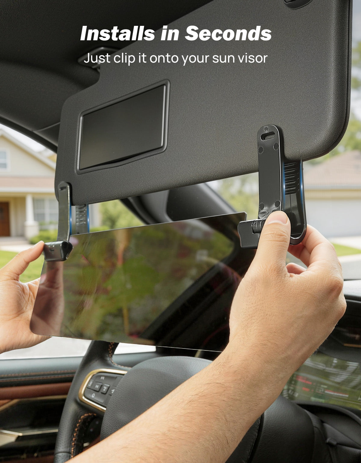 Large Polarized Sun Visor Extender for SUVs & Trucks