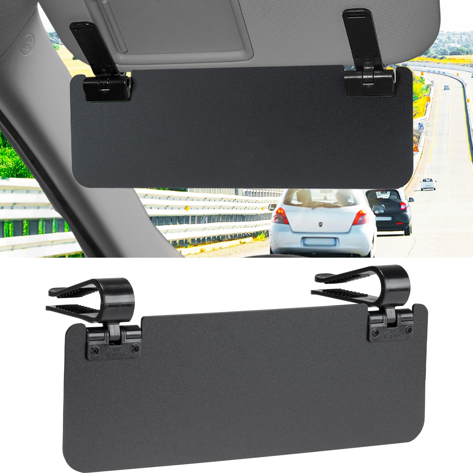 Adjustable Blackout Sun Visor Extender with UV400 Protection