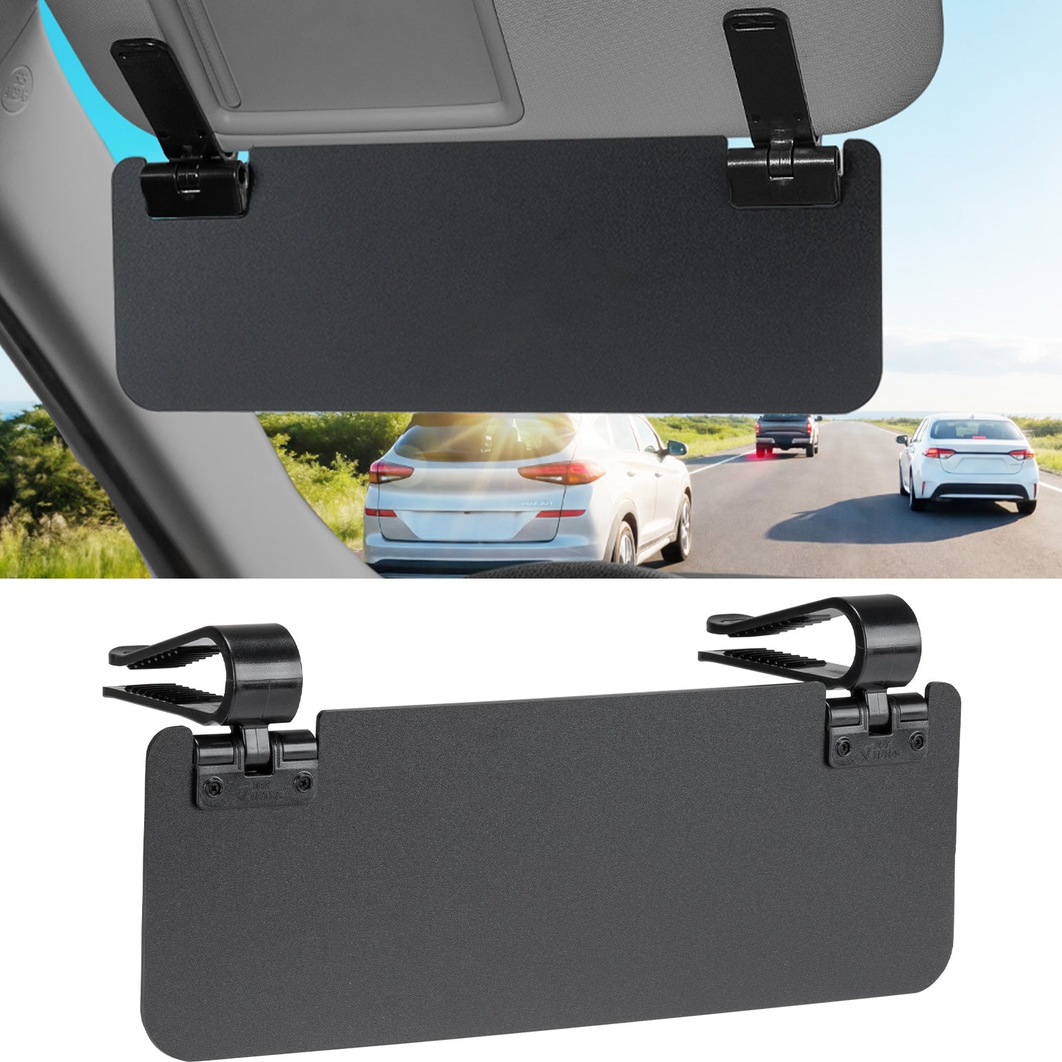 Adjustable Blackout Sun Visor Extender with UV400 Protection
