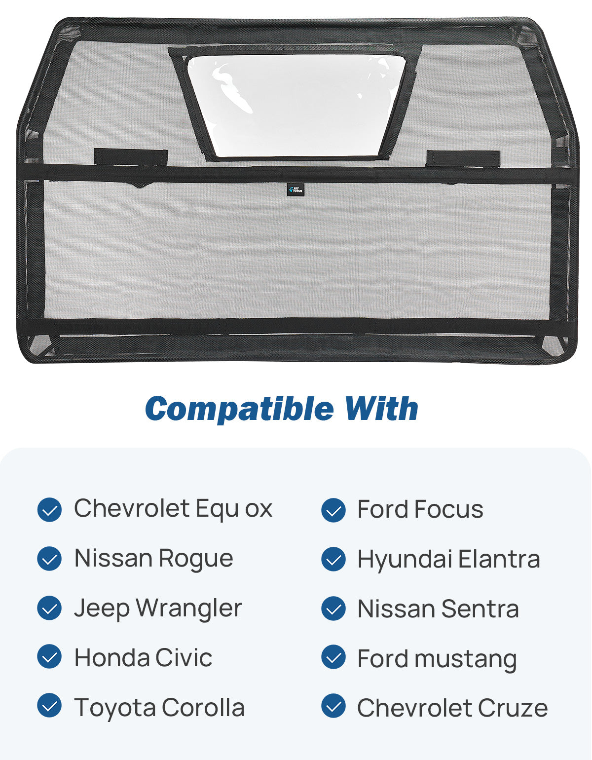 Wide Dog Car Barrier for Vehicles - Black