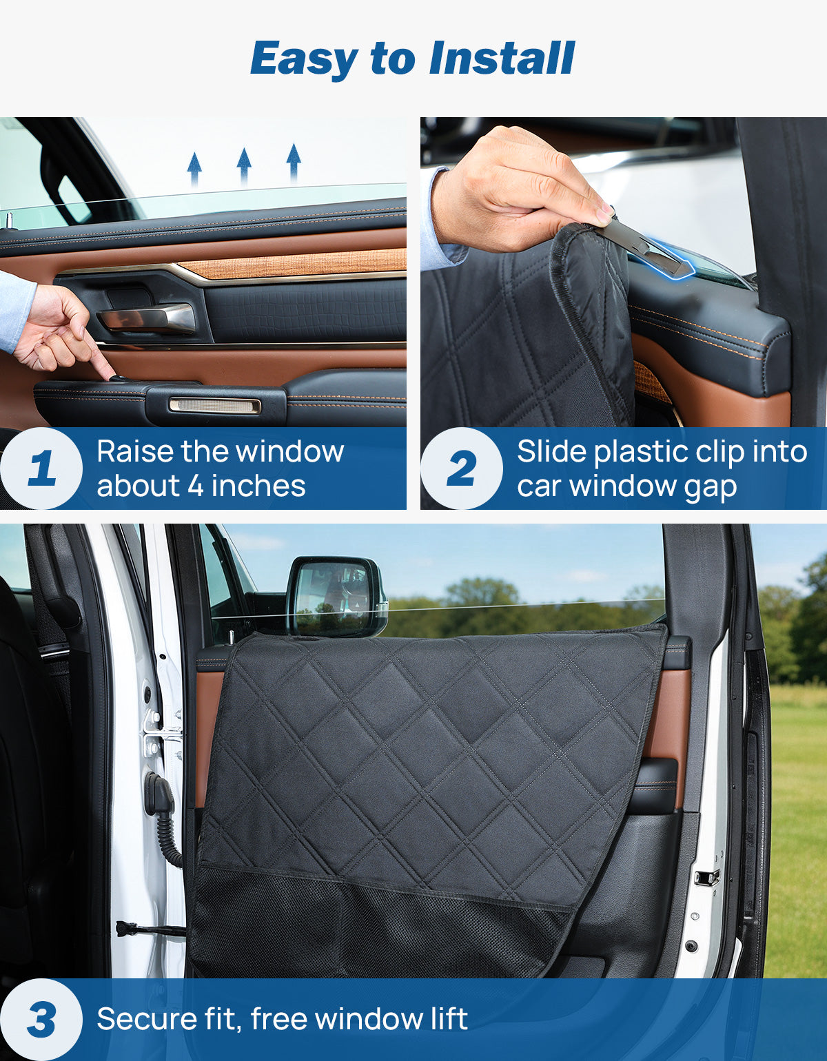 Dog Car Door Protector for Sedans & SUVs – Waterproof Scratch Guard