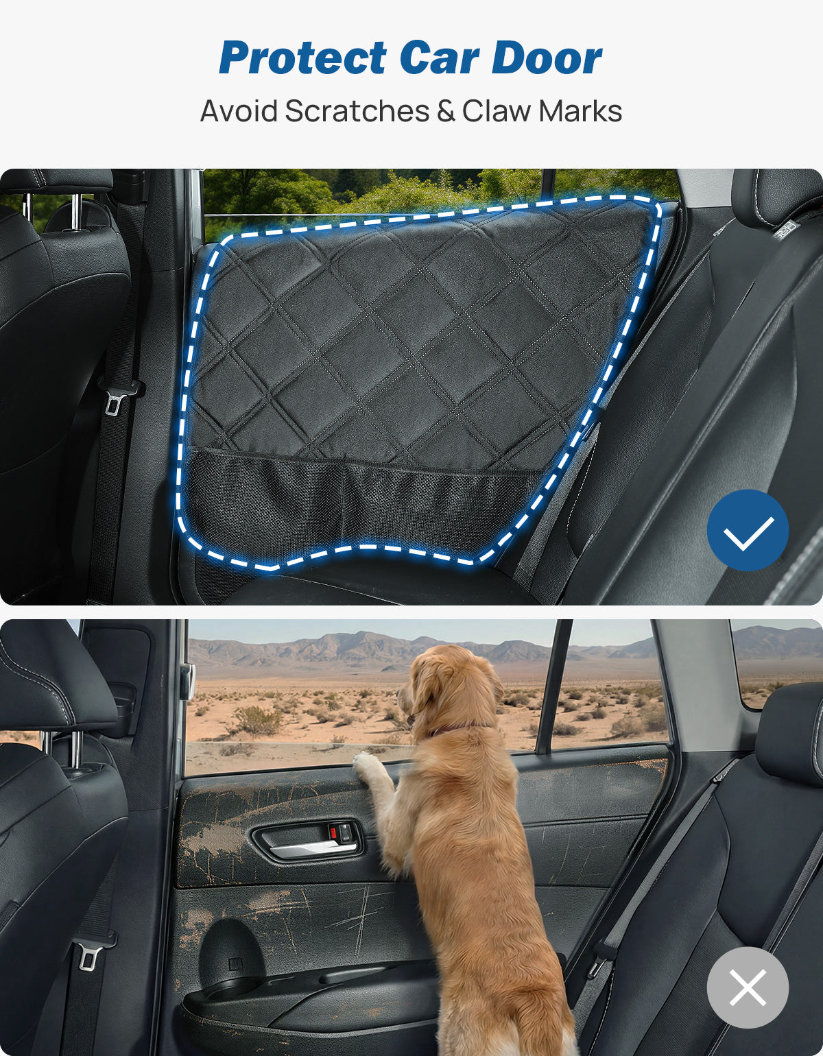Dog Car Door Protector for Sedans & SUVs – Waterproof Scratch Guard